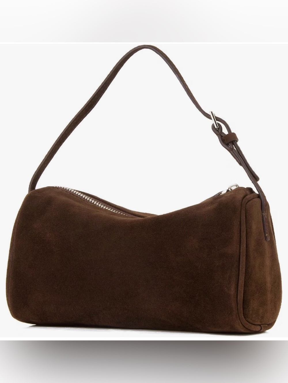 Donnain Premium Suede Leather Crossbody Purse Coffee brown